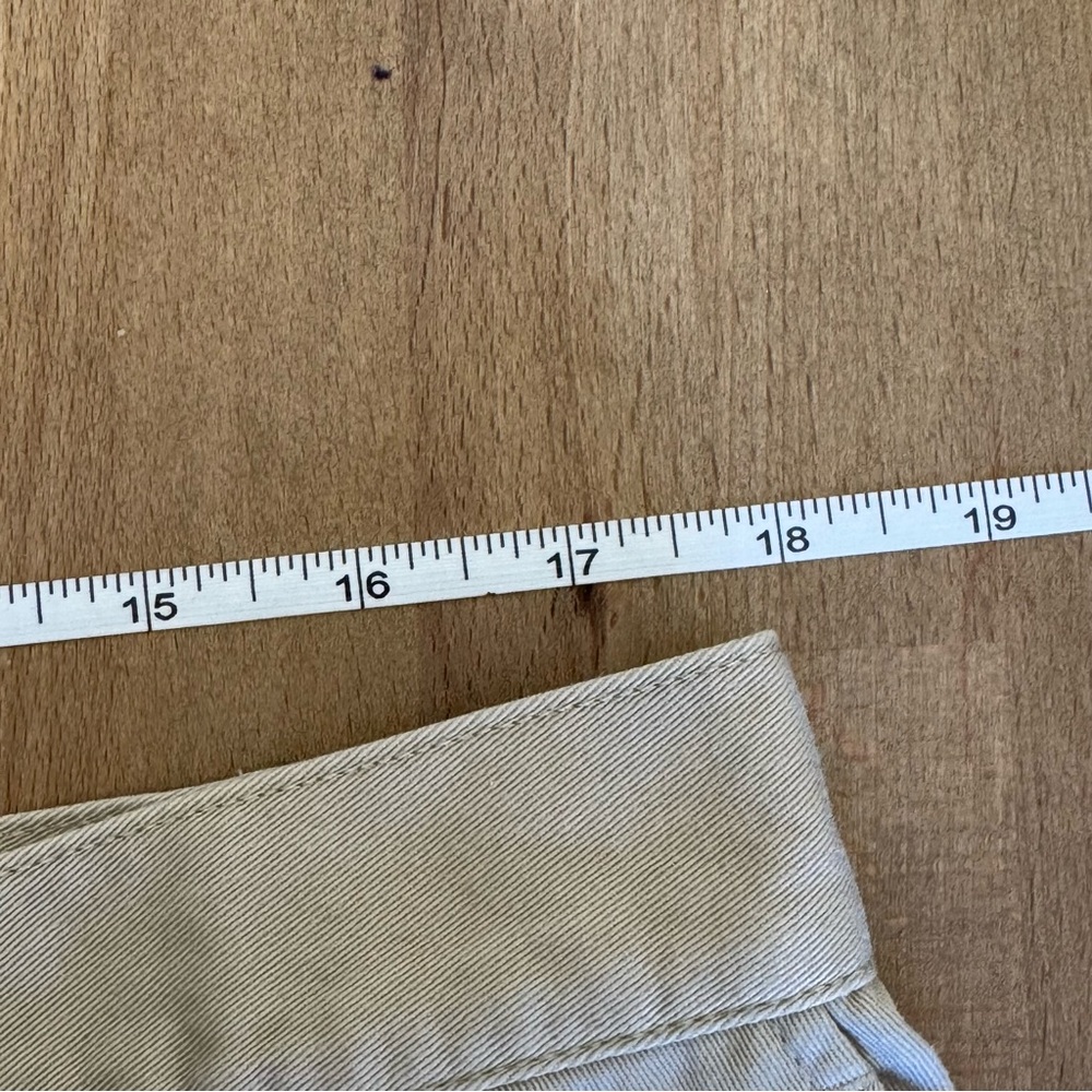 Lauren Ralph Lauren Khaki Flat Front Shorts Women’s 14 Classic Cotton Preppy - Picture 12 of 16